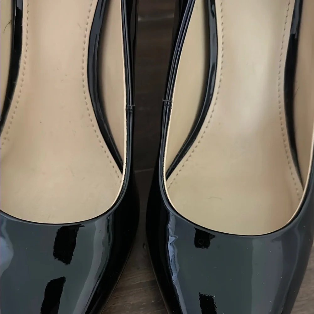 Black Patent Pointed-Toe High Heel Pumps - Women's